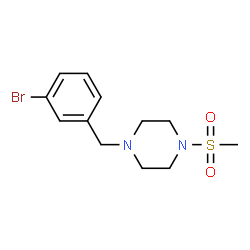 ChemSpider 2D Image | 1-(3-Bromobenzyl)-4-(methylsulfonyl)piperazine | C12H17BrN2O2S