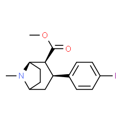 ChemSpider 2D Image | Methyl (1R,2S,3S)-3-(4-iodophenyl)-8-methyl-8-azabicyclo[3.2.1]octane-2-carboxylate | C16H20INO2