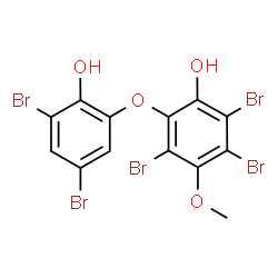 ChemSpider 2D Image | 2,3,5-Tribromo-6-(3,5-dibromo-2-hydroxyphenoxy)-4-methoxyphenol | C13H7Br5O4