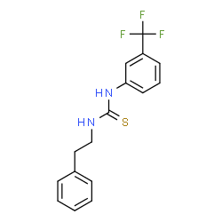 ChemSpider 2D Image | 1-(2-Phenylethyl)-3-[3-(trifluoromethyl)phenyl]thiourea | C16H15F3N2S