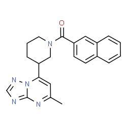 ChemSpider 2D Image | [3-(5-Methyl[1,2,4]triazolo[1,5-a]pyrimidin-7-yl)-1-piperidinyl](2-naphthyl)methanone | C22H21N5O