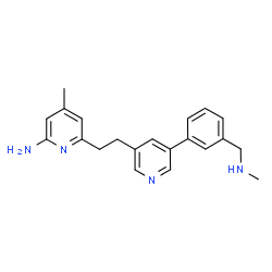 ChemSpider 2D Image | 4-Methyl-6-[2-(5-{3-[(methylamino)methyl]phenyl}-3-pyridinyl)ethyl]-2-pyridinamine | C21H24N4