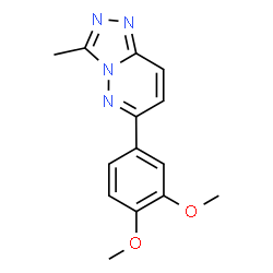 ChemSpider 2D Image | 6-(3,4-Dimethoxyphenyl)-3-methyl[1,2,4]triazolo[4,3-b]pyridazine | C14H14N4O2