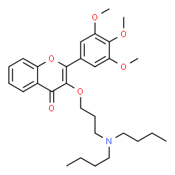 ChemSpider 2D Image | 3-[3-(Dibutylamino)propoxy]-2-(3,4,5-trimethoxyphenyl)-4H-chromen-4-one | C29H39NO6