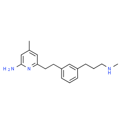 ChemSpider 2D Image | 4-Methyl-6-(2-{3-[3-(methylamino)propyl]phenyl}ethyl)-2-pyridinamine | C18H25N3