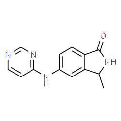 ChemSpider 2D Image | 3-Methyl-5-(4-pyrimidinylamino)-1-isoindolinone | C13H12N4O