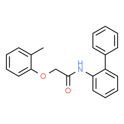 ChemSpider 2D Image | N-(2-Biphenylyl)-2-(2-methylphenoxy)acetamide | C21H19NO2