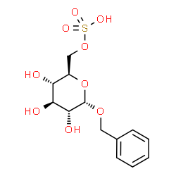 ChemSpider 2D Image | Benzyl 6-O-sulfo-alpha-D-glucopyranoside | C13H18O9S