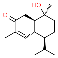 ChemSpider 2D Image | (4aR,5S,8S,8aR)-8-Hydroxy-5-isopropyl-3,8-dimethyl-4a,5,6,7,8,8a-hexahydro-2(1H)-naphthalenone | C15H24O2