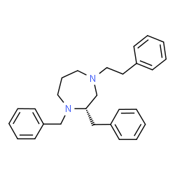 ChemSpider 2D Image | (2S)-1,2-Dibenzyl-4-(2-phenylethyl)-1,4-diazepane | C27H32N2