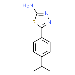 ChemSpider 2D Image | 5-(4-Isopropylphenyl)-1,3,4-thiadiazol-2-amine | C11H13N3S
