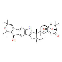 ChemSpider 2D Image | (1S,4R,5S,16R,17S,23S,26S,30R)-17,26-Dihydroxy-4,5,13,13,15,15,23,31,31-nonamethyl-14,32,33-trioxa-7-azanonacyclo[28.2.1.0~1,27~.0~4,26~.0~5,23~.0~6,21~.0~8,20~.0~10,18~.0~11,16~]tritriaconta-6(21),8(
20),9,11,18,27-hexaen-29-one | C38H47NO6