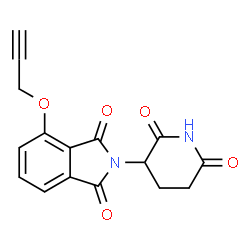 ChemSpider 2D Image | 2-(2,6-Dioxo-3-piperidinyl)-4-(2-propyn-1-yloxy)-1H-isoindole-1,3(2H)-dione | C16H12N2O5