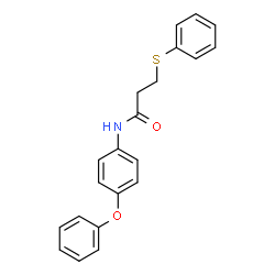 ChemSpider 2D Image | N-(4-Phenoxyphenyl)-3-(phenylsulfanyl)propanamide | C21H19NO2S