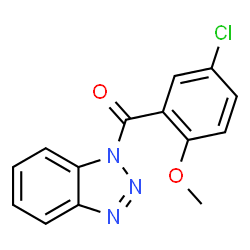 ChemSpider 2D Image | 1-(5-chloro-2-methoxybenzoyl)-1,2,3-benzotriazole | C14H10ClN3O2