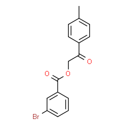 ChemSpider 2D Image | 2-(4-Methylphenyl)-2-oxoethyl 3-bromobenzoate | C16H13BrO3