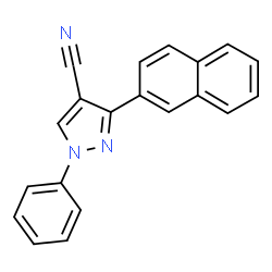 ChemSpider 2D Image | 3-(2-Naphthyl)-1-phenyl-1H-pyrazole-4-carbonitrile | C20H13N3