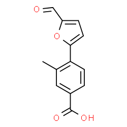 ChemSpider 2D Image | 4-(5-Formyl-2-furyl)-3-methylbenzoic acid | C13H10O4