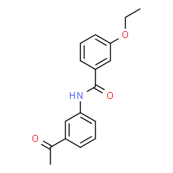 ChemSpider 2D Image | N-(3-Acetylphenyl)-3-ethoxybenzamide | C17H17NO3
