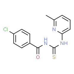ChemSpider 2D Image | 4-chloro-N-{[(6-methylpyridin-2-yl)amino]carbonothioyl}benzamide | C14H12ClN3OS