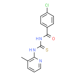 ChemSpider 2D Image | 1-(4-CHLOROBENZOYL)-3-(3-METHYLPYRIDIN-2-YL)THIOUREA | C14H12ClN3OS