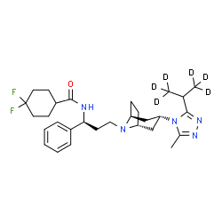 ChemSpider 2D Image | MARAVIROC-D6 | C29H35D6F2N5O