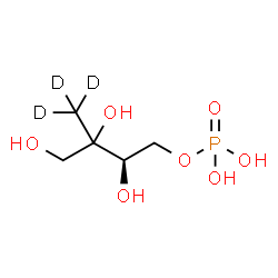ChemSpider 2D Image | (2R)-2,3,4-Trihydroxy-3-(~2~H_3_)methylbutyl dihydrogen phosphate | C5H10D3O7P
