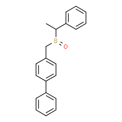 ChemSpider 2D Image | 4-{[(1-Phenylethyl)sulfinyl]methyl}biphenyl | C21H20OS
