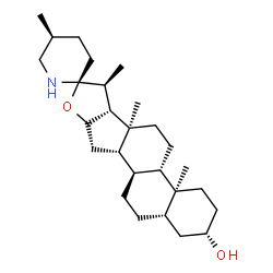 ChemSpider 2D Image | (3beta,5alpha,25S)-Spirosolan-3-ol | C27H45NO2