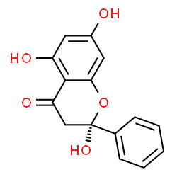 ChemSpider 2D Image | (2R)-2,5,7-Trihydroxy-2-phenyl-2,3-dihydro-4H-chromen-4-one | C15H12O5