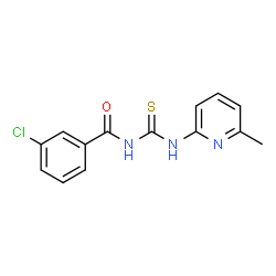 ChemSpider 2D Image | 3-Chloro-N-[(6-methyl-2-pyridinyl)carbamothioyl]benzamide | C14H12ClN3OS