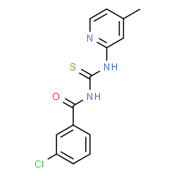 ChemSpider 2D Image | 3-(3-chlorobenzoyl)-1-(4-methylpyridin-2-yl)thiourea | C14H12ClN3OS