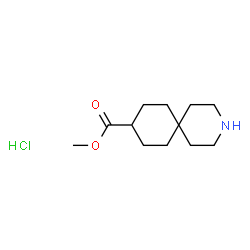 ChemSpider 2D Image | Methyl 3-azaspiro[5.5]undecane-9-carboxylate hydrochloride (1:1) | C12H22ClNO2
