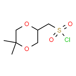 ChemSpider 2D Image | (5,5-Dimethyl-1,4-dioxan-2-yl)methanesulfonyl chloride | C7H13ClO4S