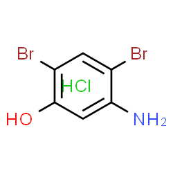 ChemSpider 2D Image | 5-Amino-2,4-dibromophenol hydrochloride (1:1) | C6H6Br2ClNO