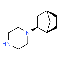 ChemSpider 2D Image | 1-[(1R,2S,4S)-Bicyclo[2.2.1]hept-2-yl]piperazine | C11H20N2
