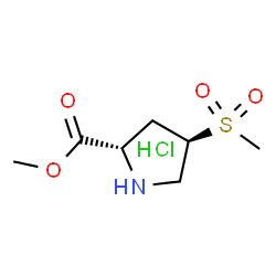ChemSpider 2D Image | Methyl (4R)-4-(methylsulfonyl)-L-prolinate hydrochloride (1:1) | C7H14ClNO4S
