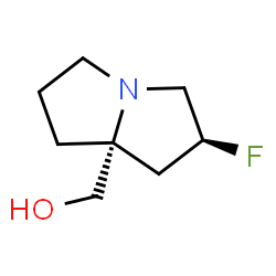ChemSpider 2D Image | [(2S,7aR)-2-Fluorotetrahydro-1H-pyrrolizin-7a(5H)-yl]methanol | C8H14FNO
