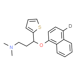 ChemSpider 2D Image | N,N-Dimethyl-3-[(4-~2~H)-1-naphthyloxy]-3-(2-thienyl)-1-propanamine | C19H20DNOS