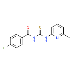 ChemSpider 2D Image | 3-(4-fluorobenzoyl)-1-(6-methylpyridin-2-yl)thiourea | C14H12FN3OS