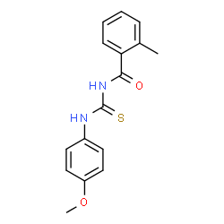 ChemSpider 2D Image | N-[(4-Methoxyphenyl)carbamothioyl]-2-methylbenzamide | C16H16N2O2S