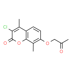 ChemSpider 2D Image | 3-Chloro-4,8-dimethyl-7-(2-oxopropoxy)-2H-chromen-2-one | C14H13ClO4