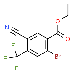 ChemSpider 2D Image | Ethyl 2-bromo-5-cyano-4-(trifluoromethyl)benzoate | C11H7BrF3NO2
