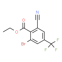 ChemSpider 2D Image | Ethyl 2-bromo-6-cyano-4-(trifluoromethyl)benzoate | C11H7BrF3NO2