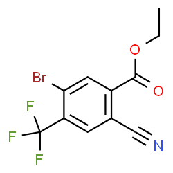 ChemSpider 2D Image | Ethyl 5-bromo-2-cyano-4-(trifluoromethyl)benzoate | C11H7BrF3NO2