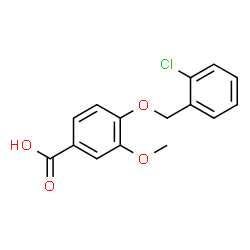 ChemSpider 2D Image | 4-(2-Chloro-benzyloxy)-3-methoxy-benzoic acid | C15H13ClO4