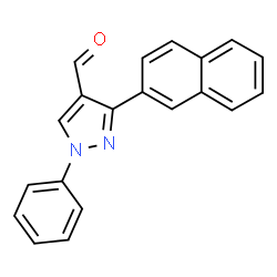 ChemSpider 2D Image | 3-(2-Naphthyl)-1-phenyl-1H-pyrazole-4-carbaldehyde | C20H14N2O