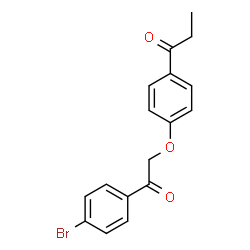 ChemSpider 2D Image | 1-{4-[2-(4-Bromophenyl)-2-oxoethoxy]phenyl}-1-propanone | C17H15BrO3