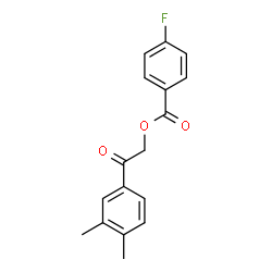 ChemSpider 2D Image | 2-(3,4-Dimethylphenyl)-2-oxoethyl 4-fluorobenzoate | C17H15FO3
