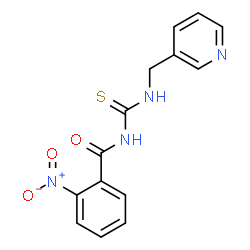 ChemSpider 2D Image | 3-(2-NITROBENZOYL)-1-(PYRIDIN-3-YLMETHYL)THIOUREA | C14H12N4O3S